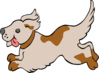 Happy Running Puppy Clip Art